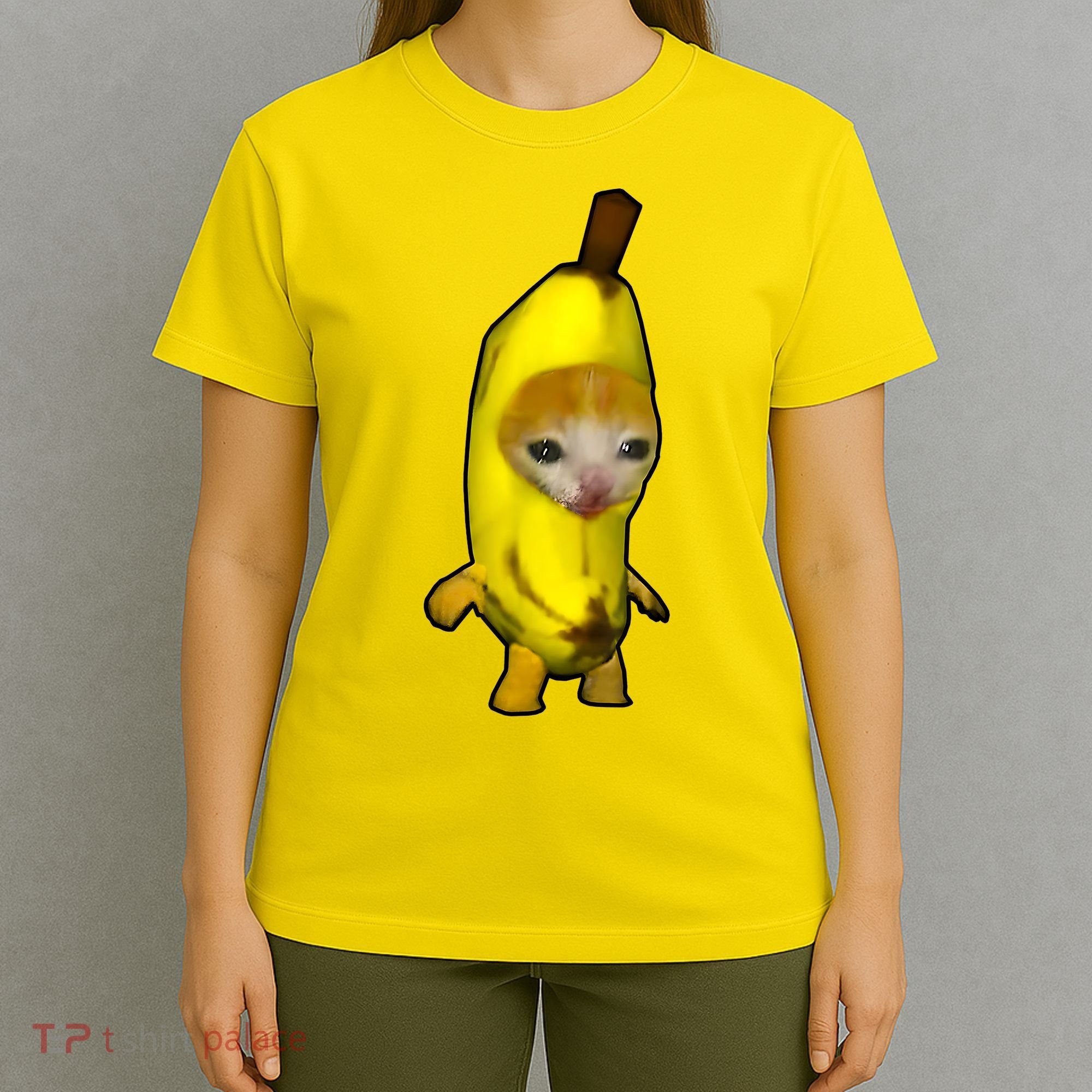 Cute Banana Cat Happy Bananacat Meme Kitty Cat Lovers Meme T-Shirt