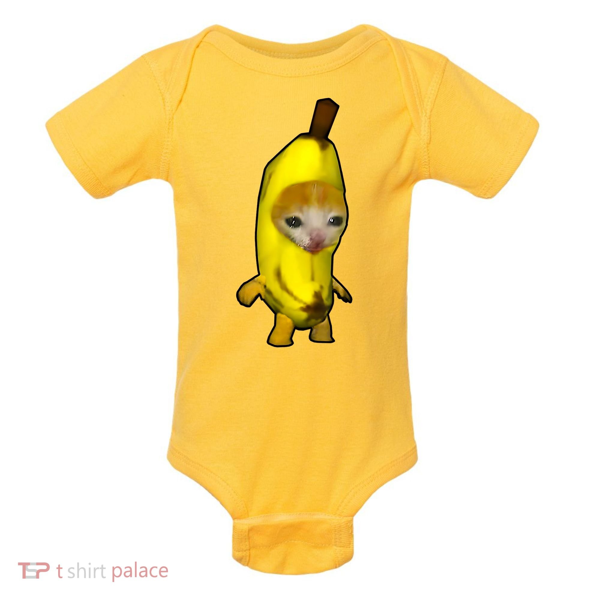 Cute Banana Cat Happy Bananacat Meme Kitty Cat Lovers Meme Baby Bodysuit