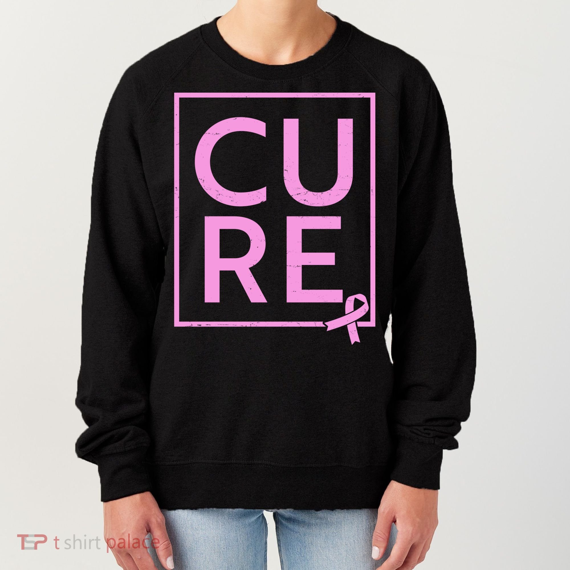 Cure Breast Cancer Awareness Pink Ribbon Women's Sweatshirt