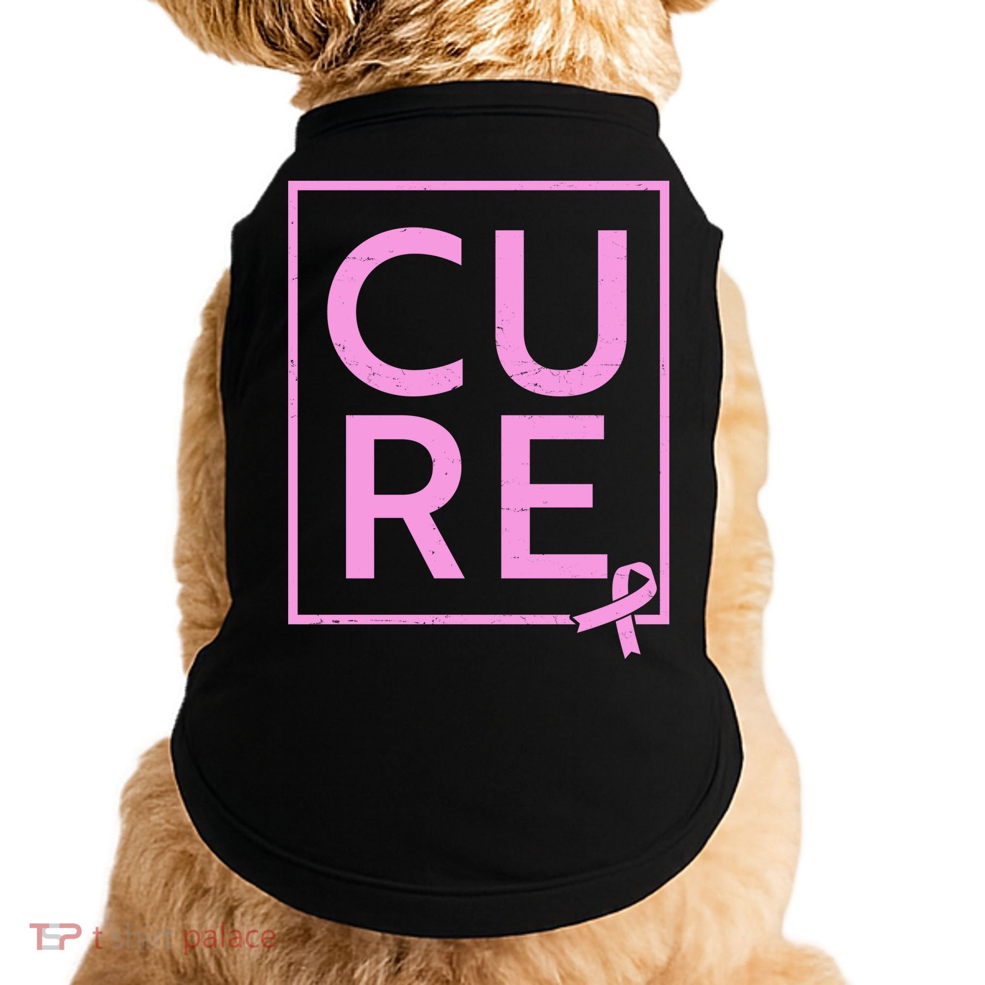 Cure Breast Cancer Awareness Pink Ribbon Doggie Tank