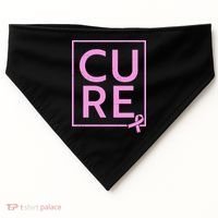 Cure Breast Cancer Awareness Pink Ribbon USA-Made Doggie Bandana thumb 0