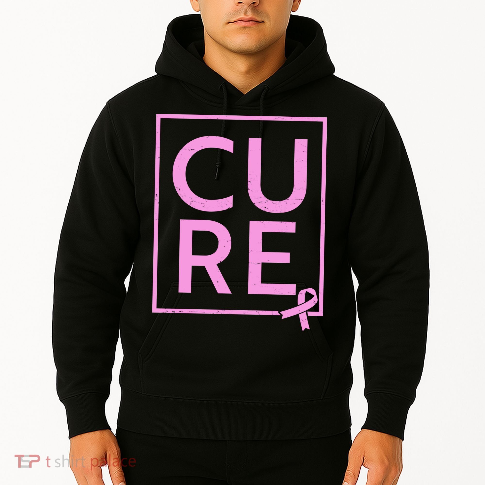 Cure Breast Cancer Awareness Pink Ribbon Hoodie