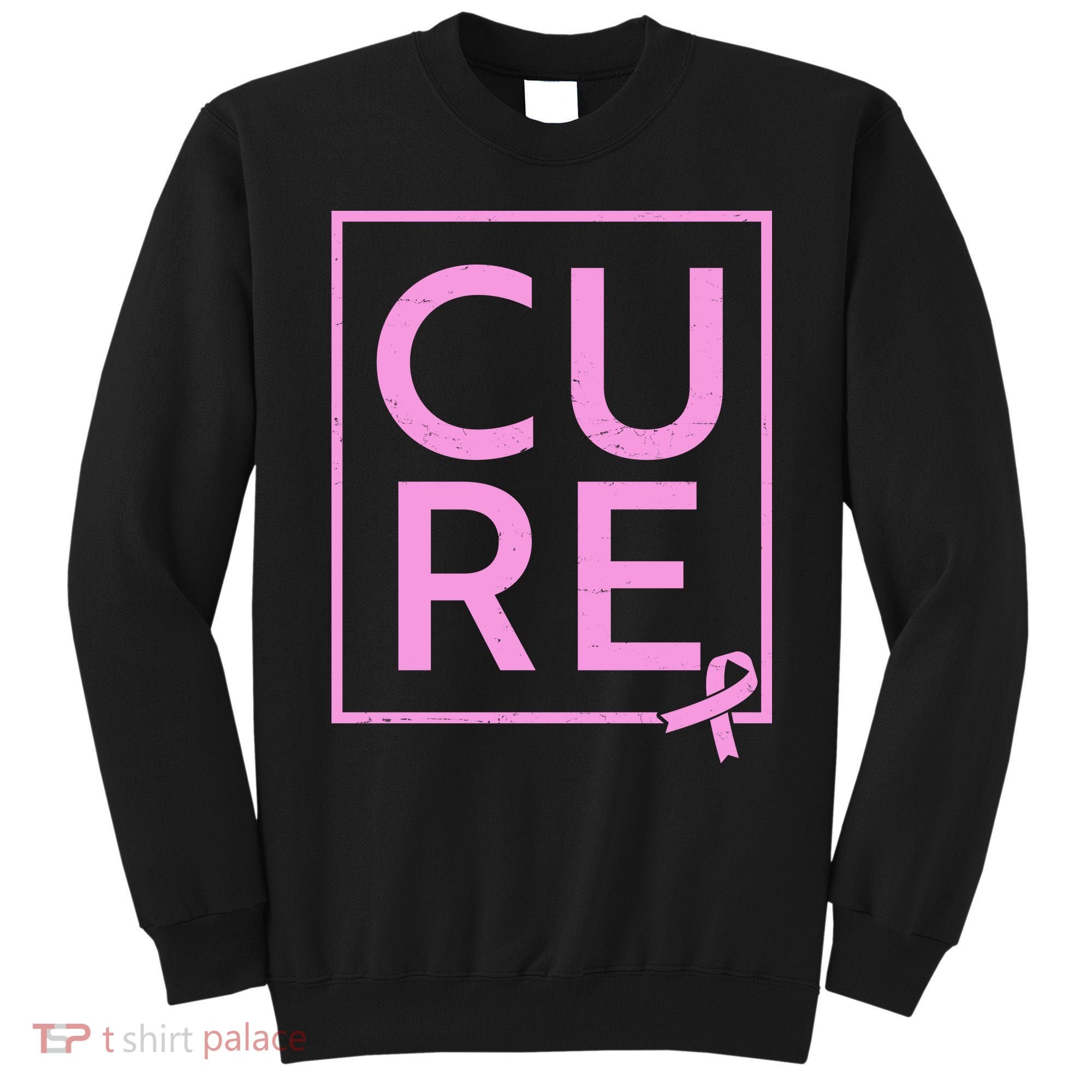 Cure Breast Cancer Awareness Pink Ribbon Sweatshirt