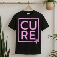 Cure Breast Cancer Awareness Pink Ribbon T-Shirt thumb 2