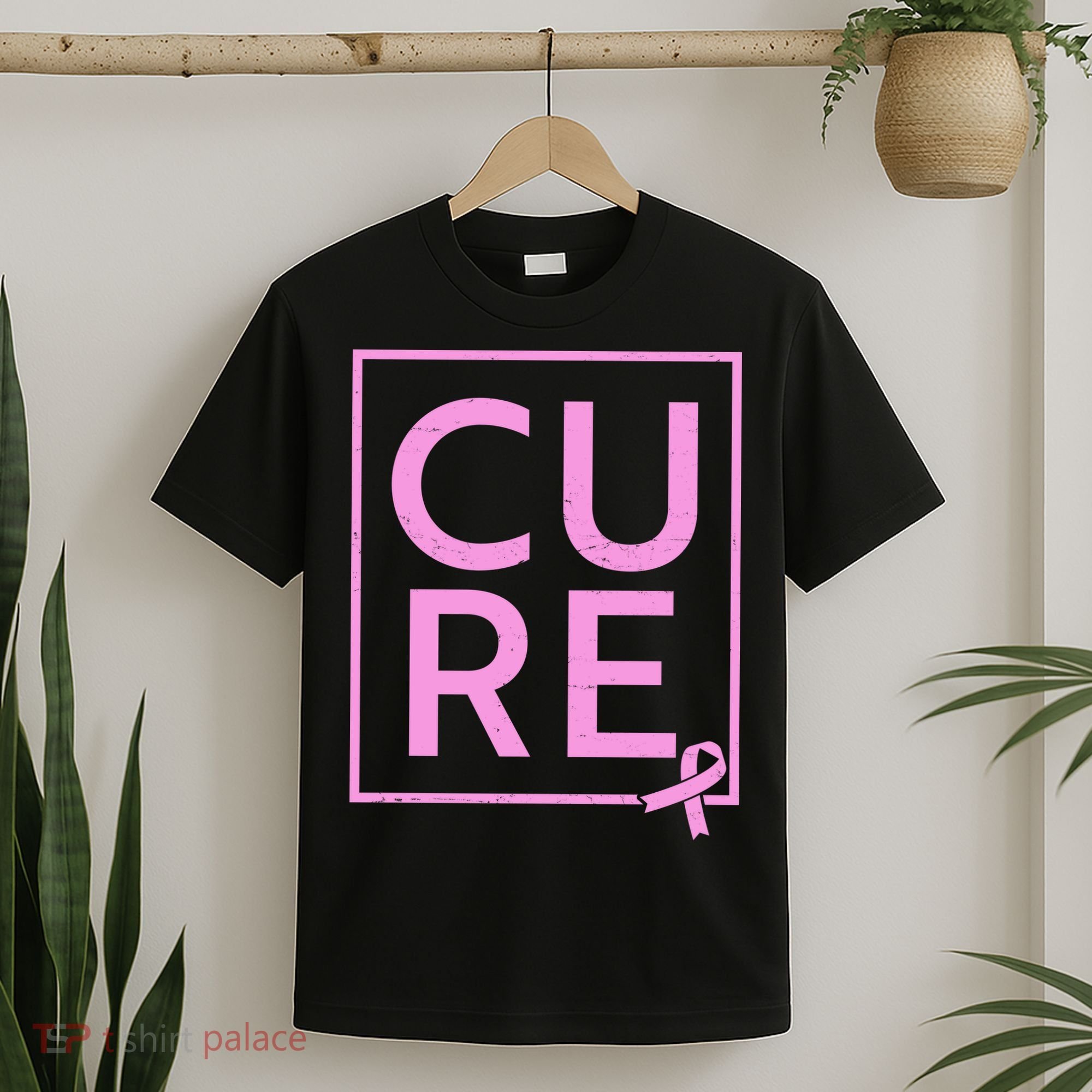 Cure Breast Cancer Awareness Pink Ribbon T-Shirt
