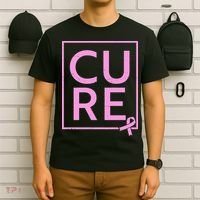 Cure Breast Cancer Awareness Pink Ribbon T-Shirt thumb 6