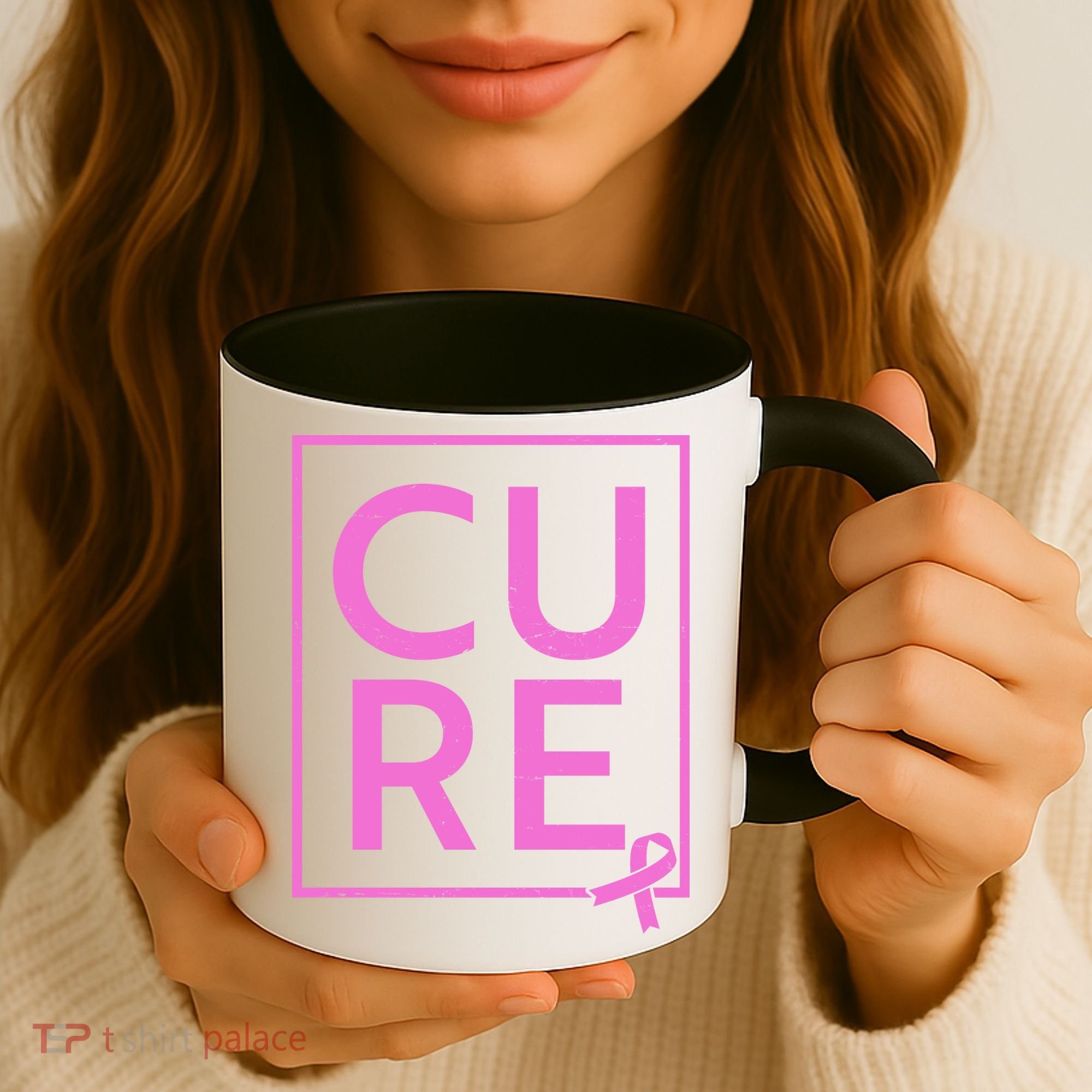 Cure Breast Cancer Awareness Pink Ribbon Coffee Mug
