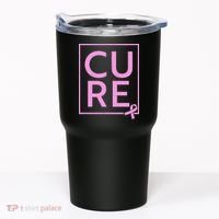 Cure Breast Cancer Awareness Pink Ribbon Tumbler thumb 0