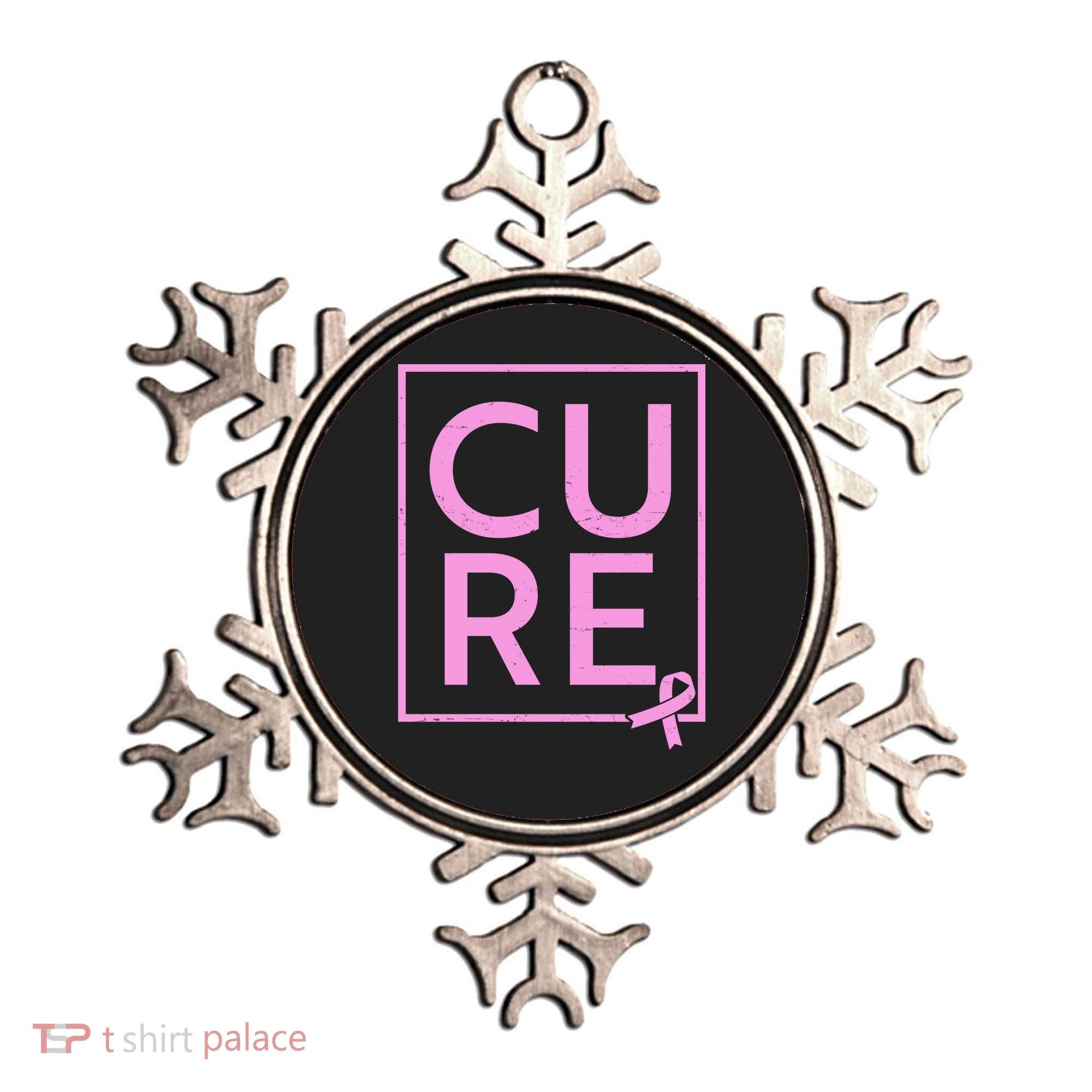 Cure Breast Cancer Awareness Pink Ribbon Ornament