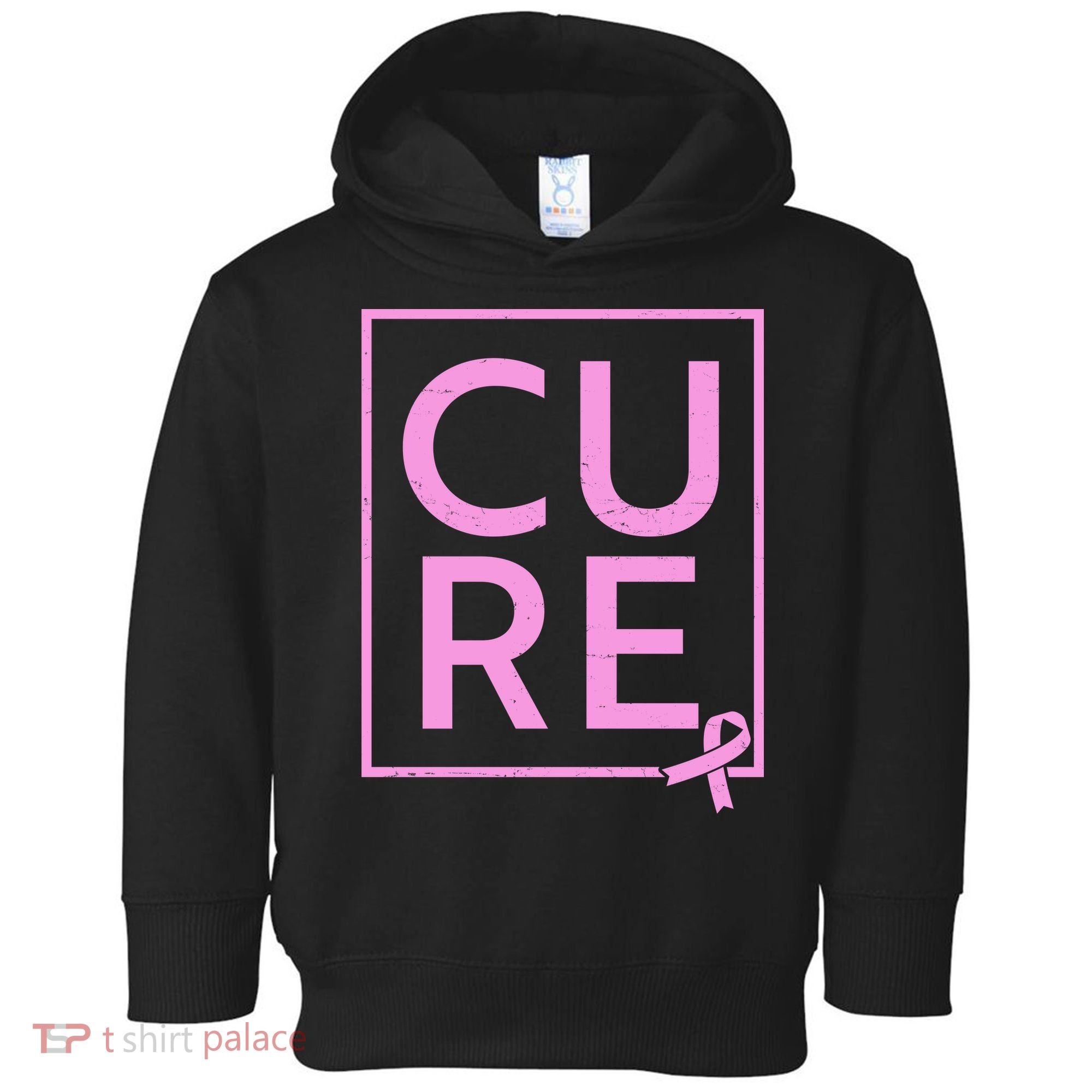 Cure Breast Cancer Awareness Pink Ribbon Toddler Hoodie