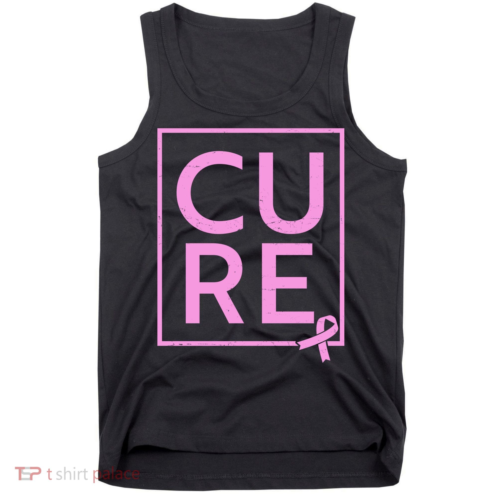 Cure Breast Cancer Awareness Pink Ribbon Tank Top