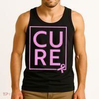 Cure Breast Cancer Awareness Pink Ribbon Tank Top thumb 3