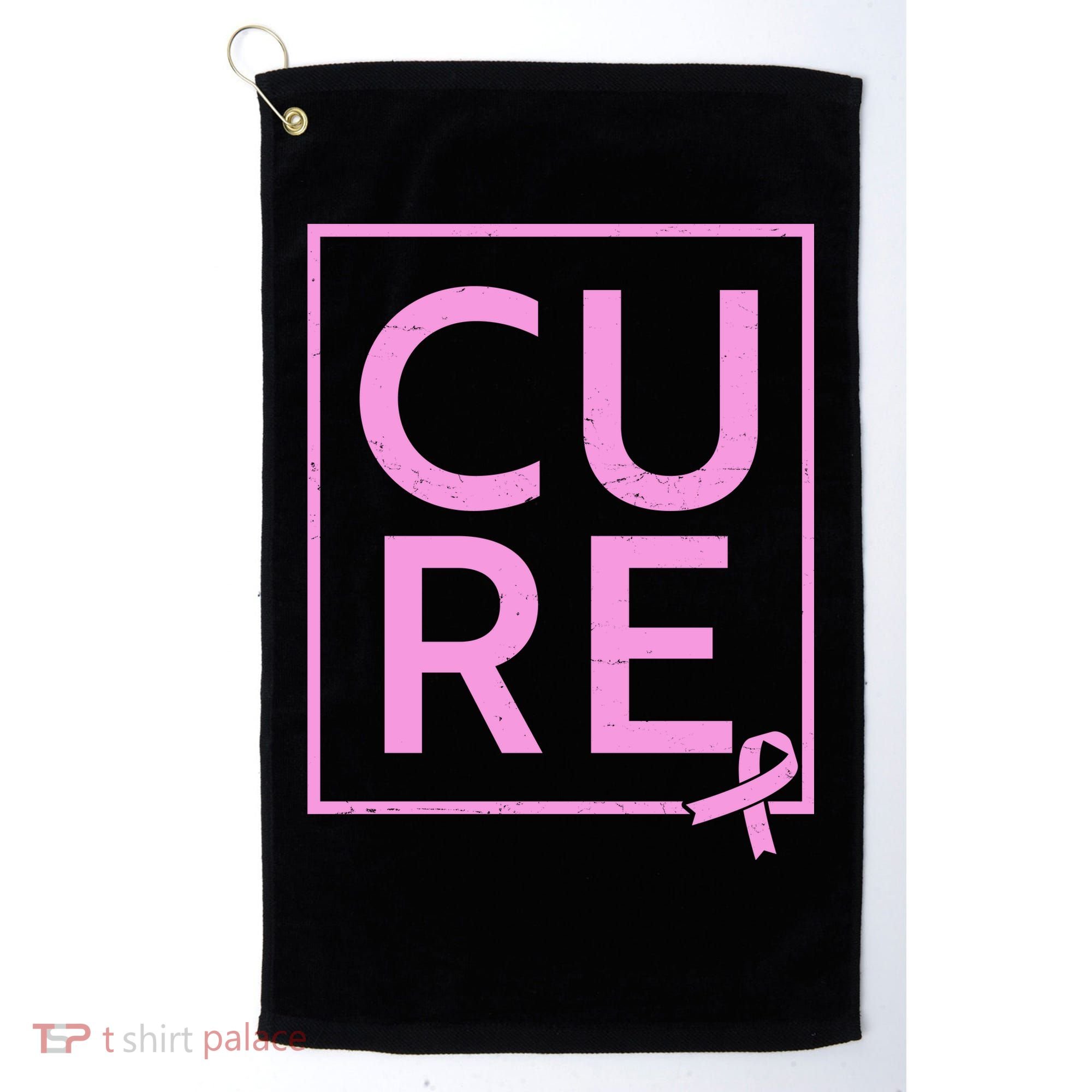 Cure Breast Cancer Awareness Pink Ribbon Golf Towel