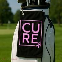 Cure Breast Cancer Awareness Pink Ribbon Golf Towel thumb 2