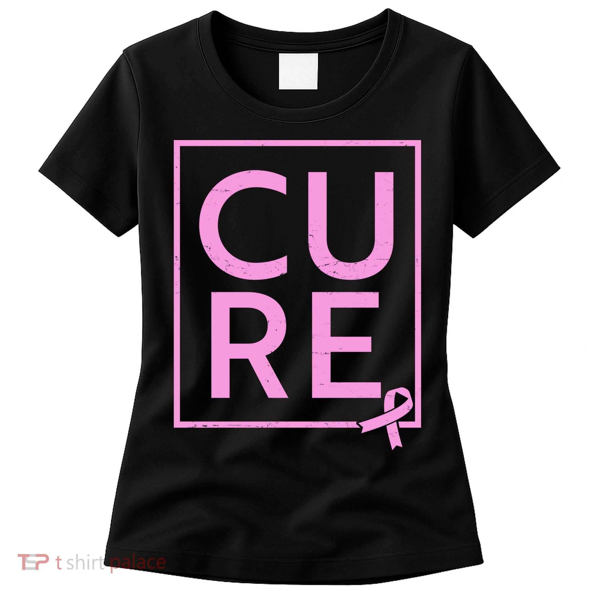 Cure Breast Cancer Awareness Pink Ribbon Women's T-Shirt