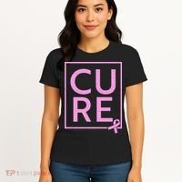 Cure Breast Cancer Awareness Pink Ribbon Women's T-Shirt thumb 4