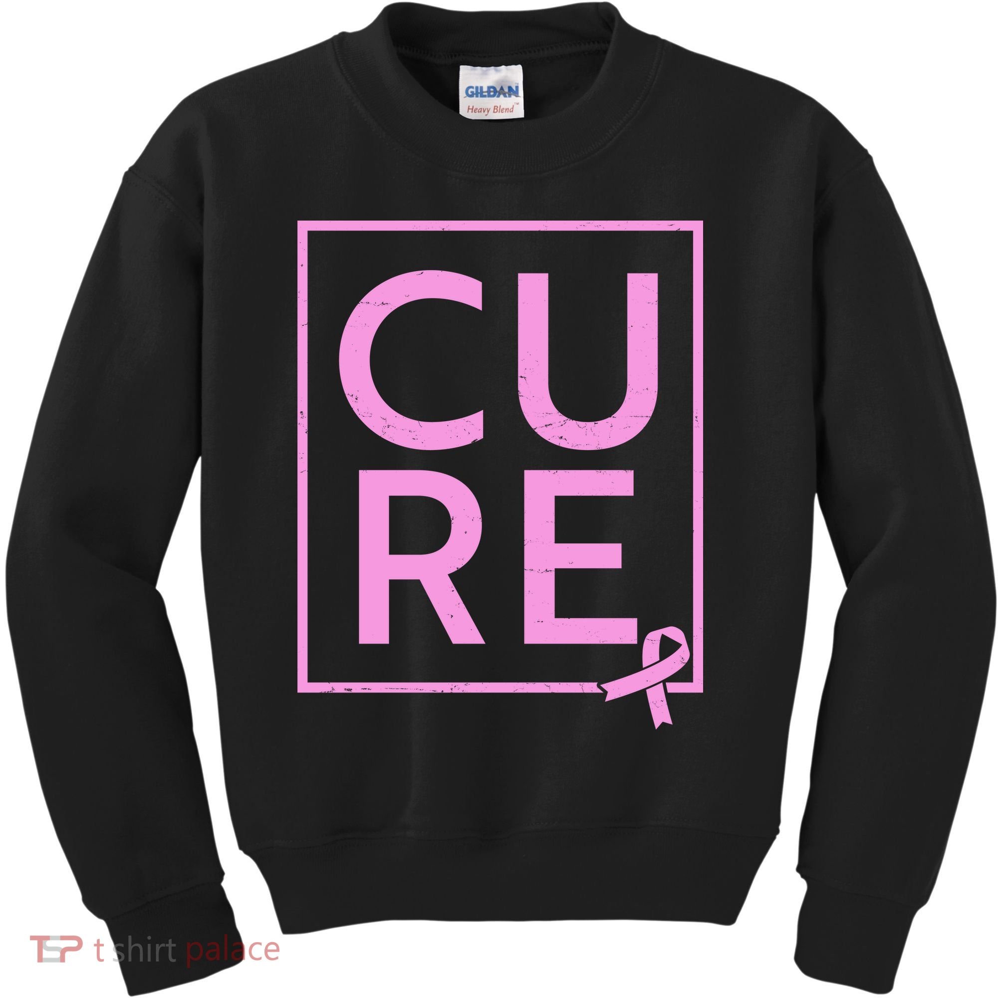 Cure Breast Cancer Awareness Pink Ribbon Kids Sweatshirt