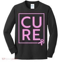 Cure Breast Cancer Awareness Pink Ribbon Kids Long Sleeve Shirt thumb 0