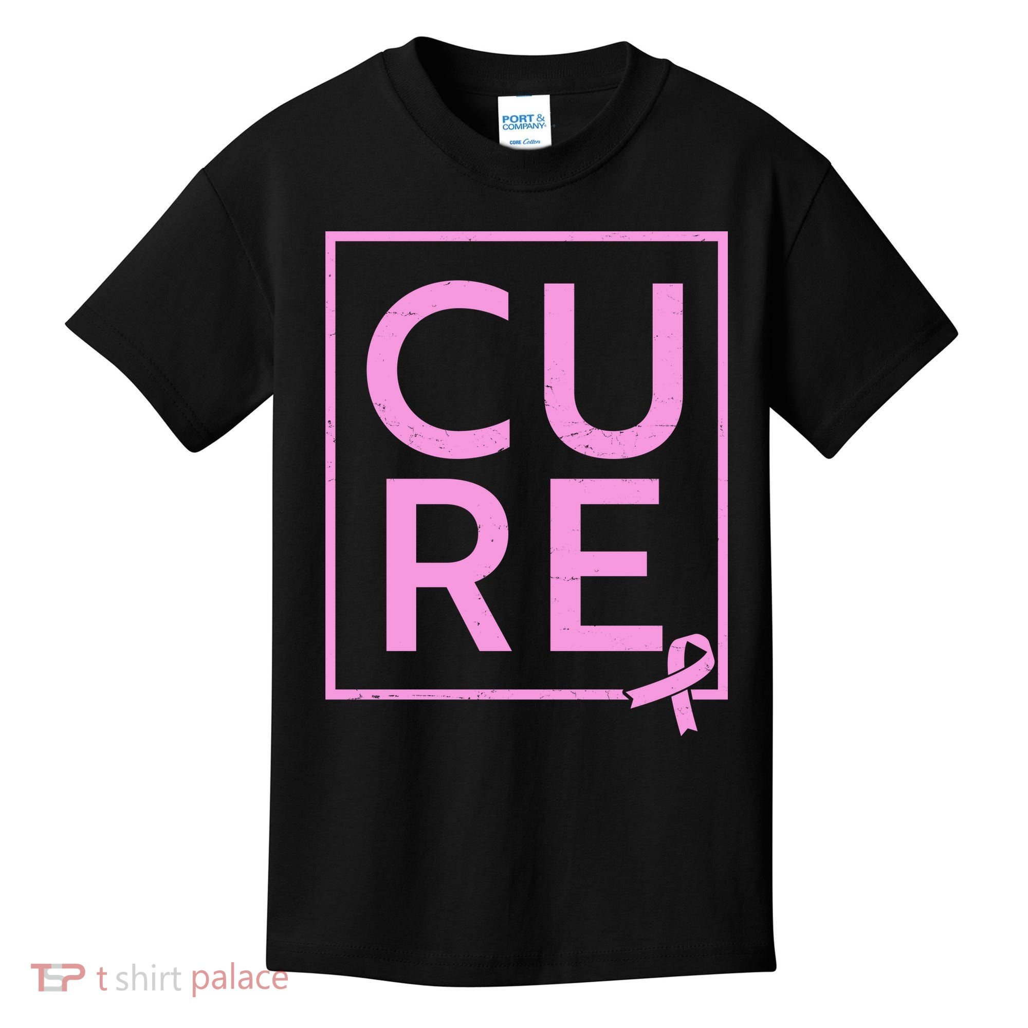 Cure Breast Cancer Awareness Pink Ribbon Kids T-Shirt