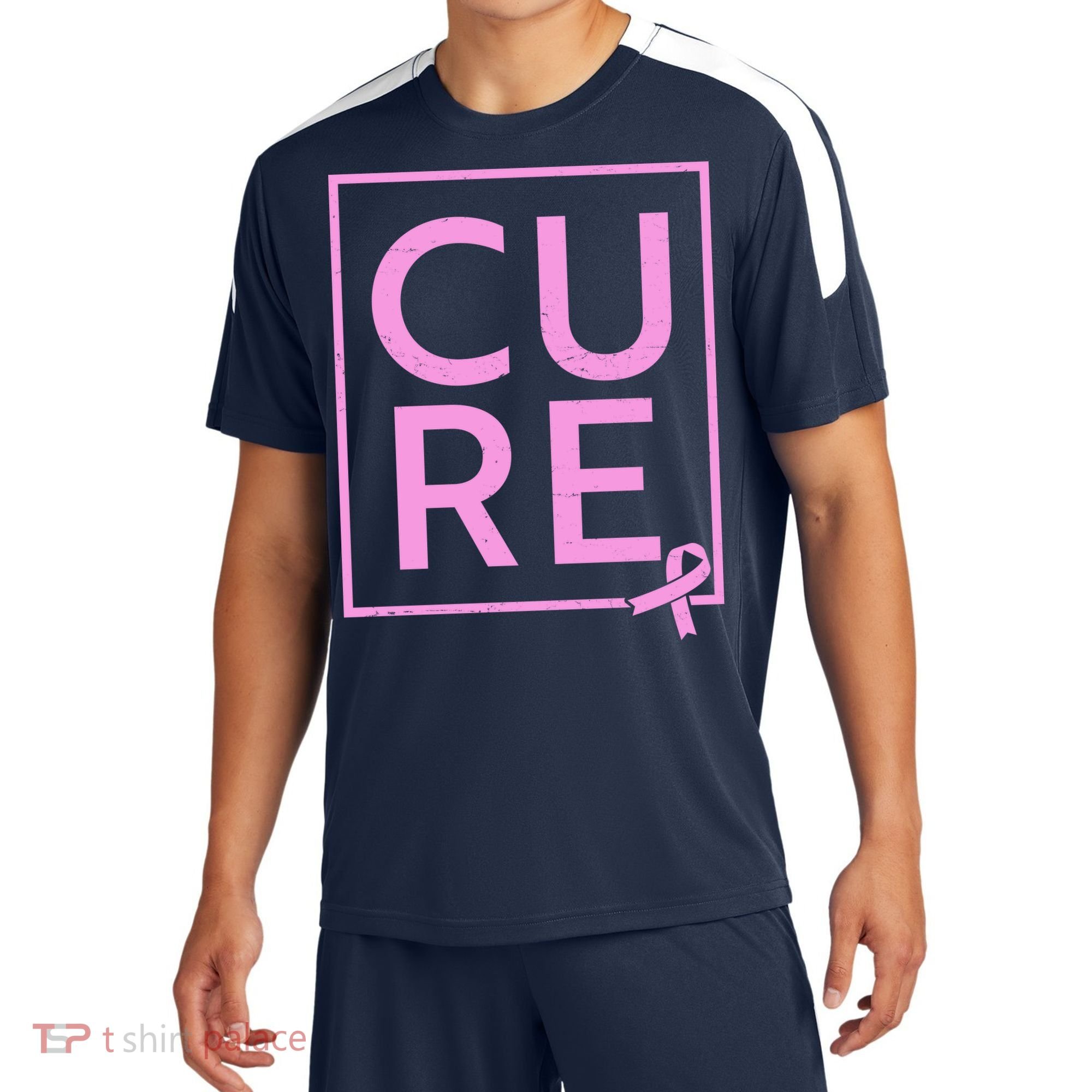 Cure Breast Cancer Awareness Pink Ribbon Sport-Tek Competitor United Soccer Jersey