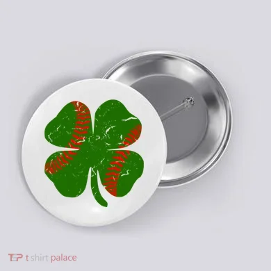 Clover Baseball Button