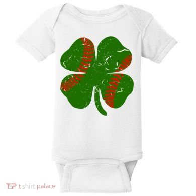 Clover Baseball Baby Bodysuit