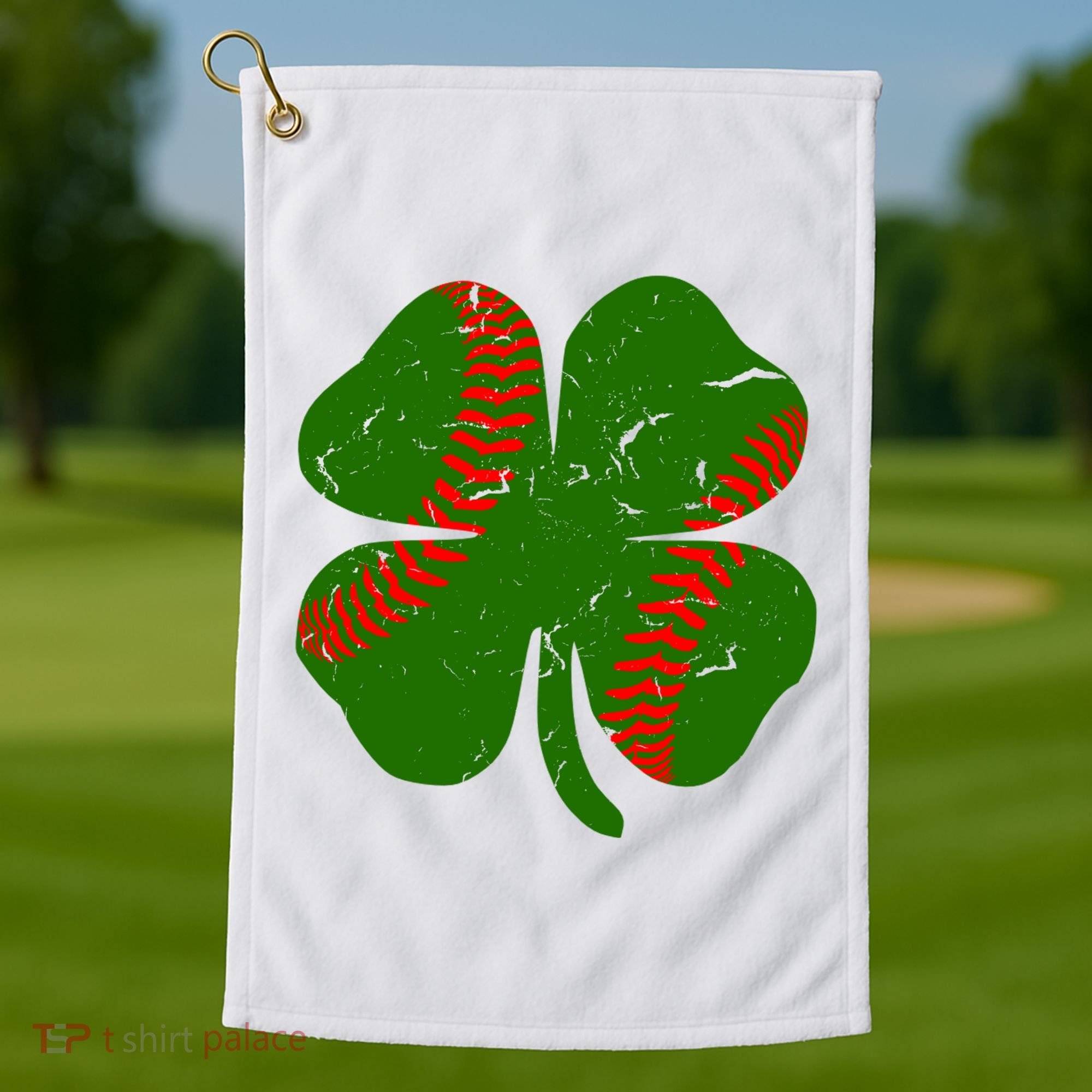 Clover Baseball Golf Towel