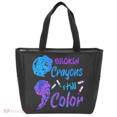 Cool Broken Crayons Still Color Suicide Prevention Awareness Tote Bag