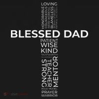 Christian Blessed Dad Cross Fathers Day Coaster thumb 2