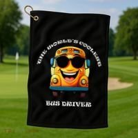 Coolest Bus Driver Golf Towel thumb 1