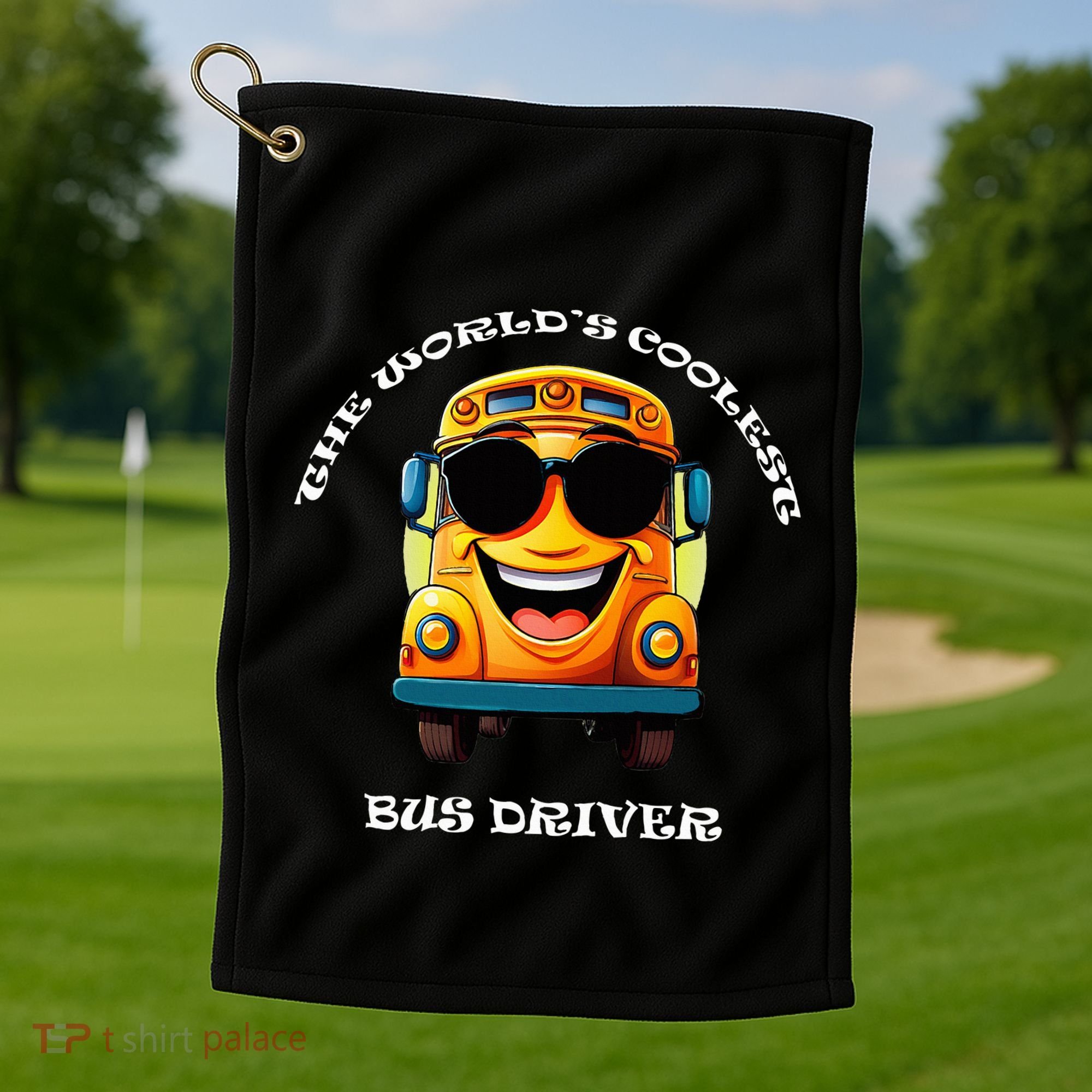 Coolest Bus Driver Golf Towel