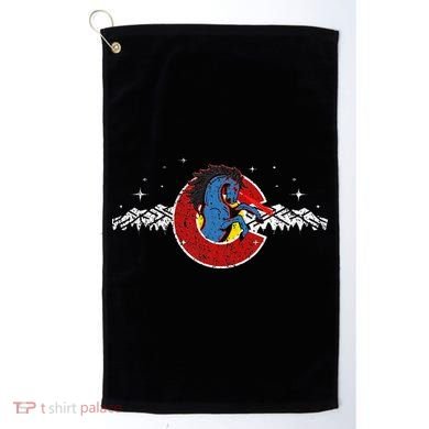 Colorado Blucifer Demon Horse Golf Towel