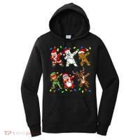 Christmas Boys Dabbing Santa Deer Friends Xmas Gift Women's Hoodie thumb 0