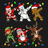 Christmas Boys Dabbing Santa Deer Friends Xmas Gift Women's Hoodie thumb 2
