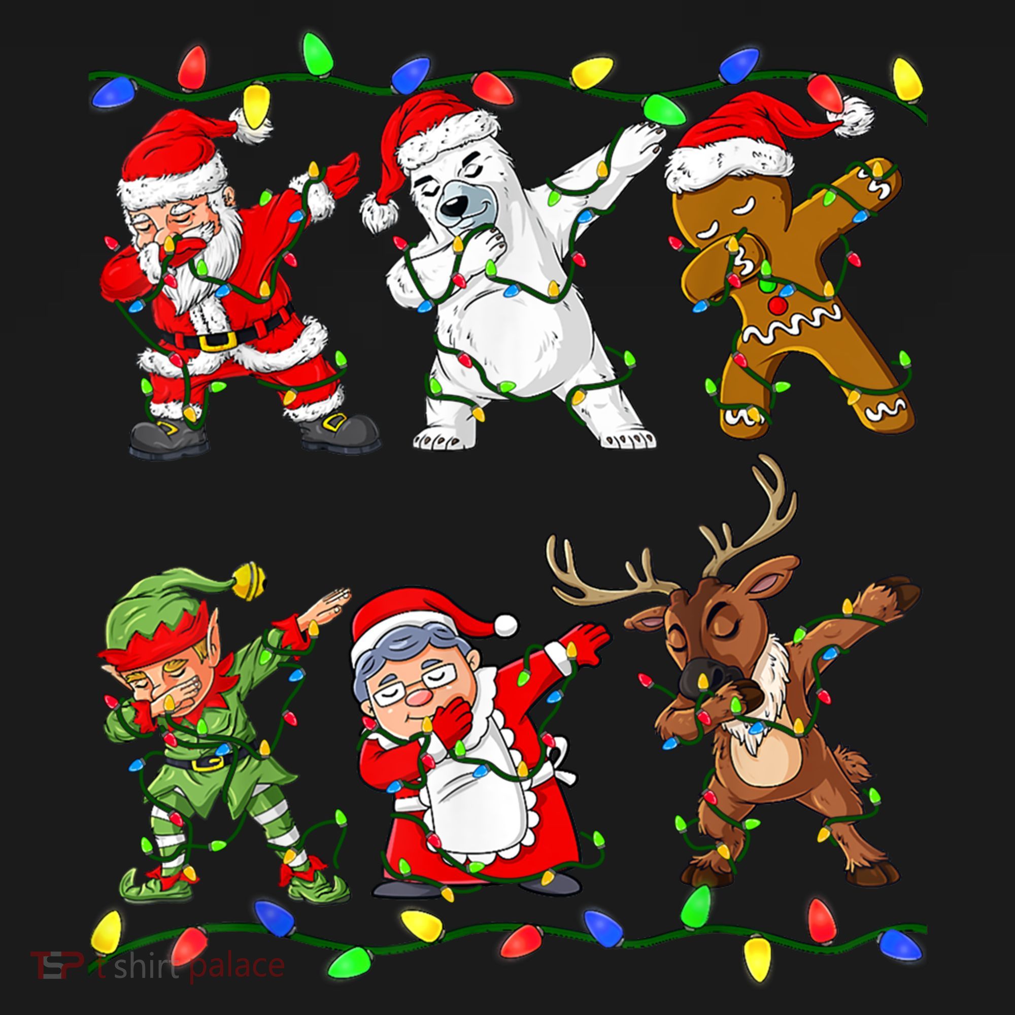 Christmas Boys Dabbing Santa Deer Friends Xmas Gift Women's Hoodie
