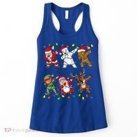 Christmas Boys Dabbing Santa Deer Friends Xmas Gift Women's Tank Top thumb 0