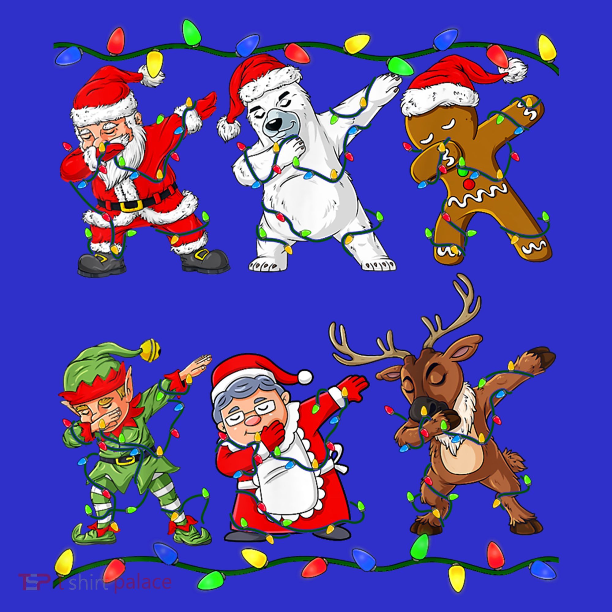 Christmas Boys Dabbing Santa Deer Friends Xmas Gift Women's Tank Top