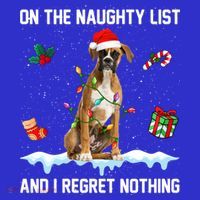 Christmas Boxer Dog Naughty List And I Regret Nothing Xmas Gift Women's Tank Top thumb 5