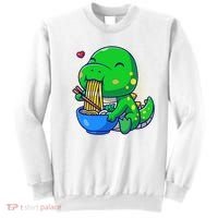 Cute Baby Dino Trex Eating Ramen Noodles Sweatshirt thumb 0