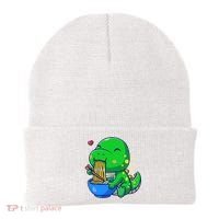 Cute Baby Dino Trex Eating Ramen Noodles Beanie thumb 0
