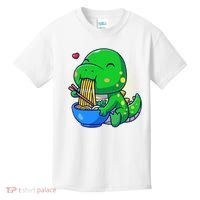 Cute Baby Dino Trex Eating Ramen Noodles Kids T-Shirt thumb 0