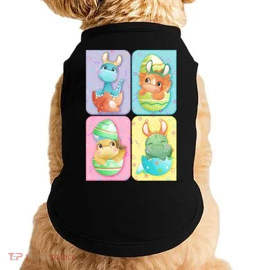 Cute Baby Dinosaurs Easter Eggs Doggie Tank