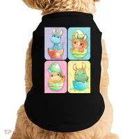 Cute Baby Dinosaurs Easter Eggs Doggie Tank thumb 0