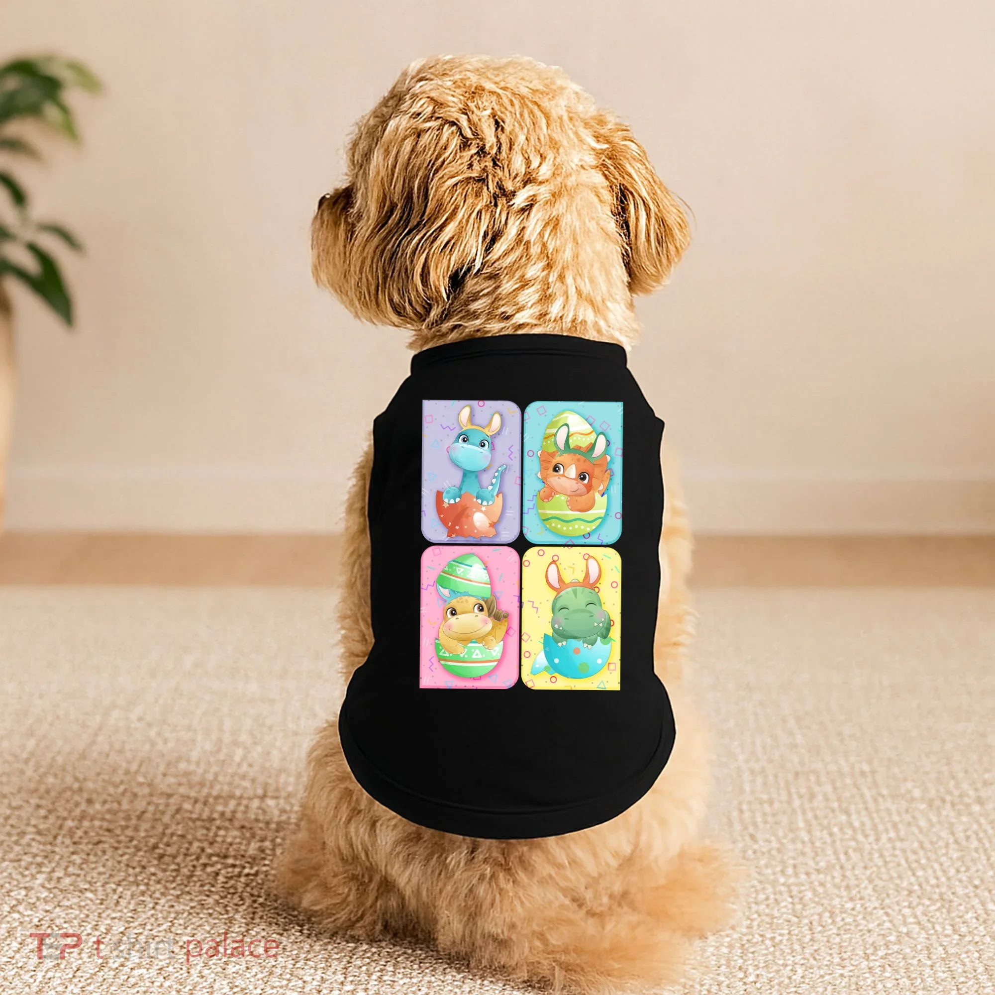 Cute Baby Dinosaurs Easter Eggs Doggie Tank
