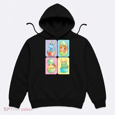 Cute Baby Dinosaurs Easter Eggs Hoodie