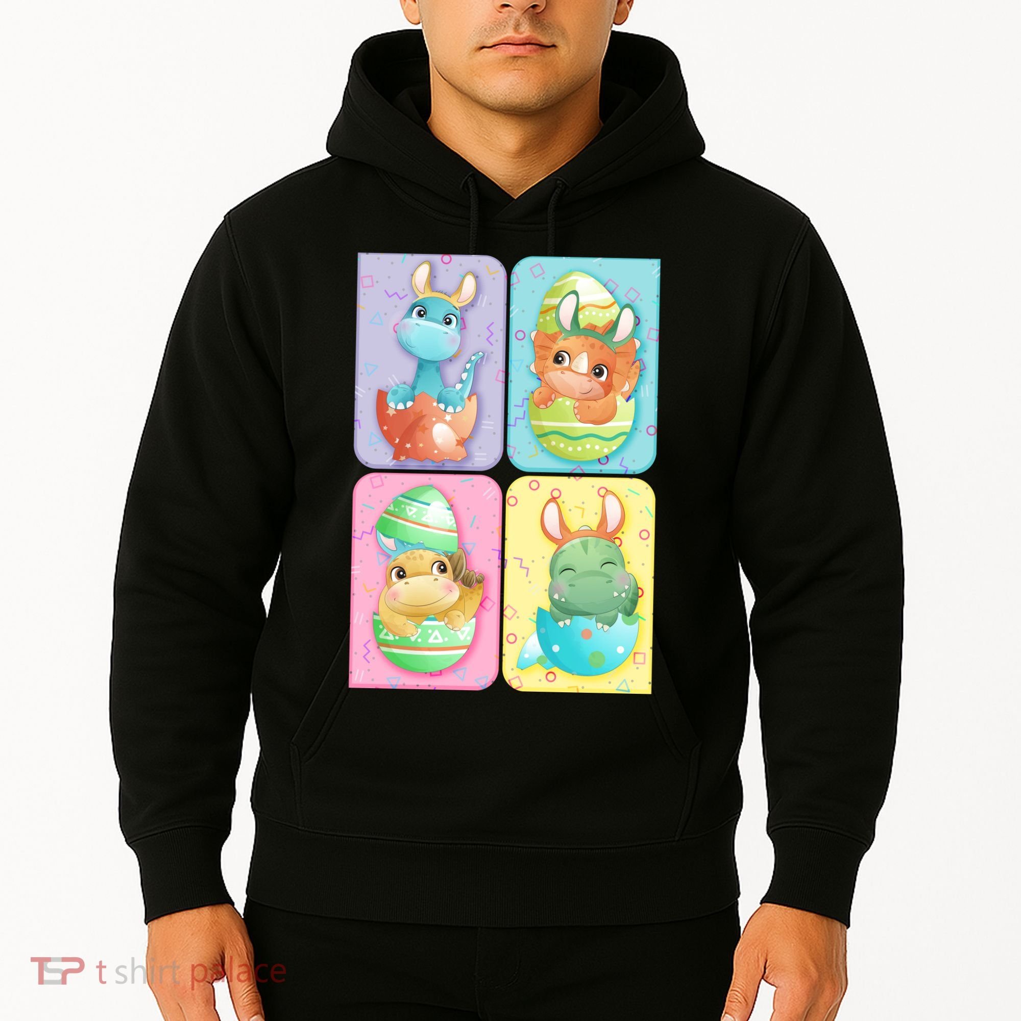 Cute Baby Dinosaurs Easter Eggs Hoodie