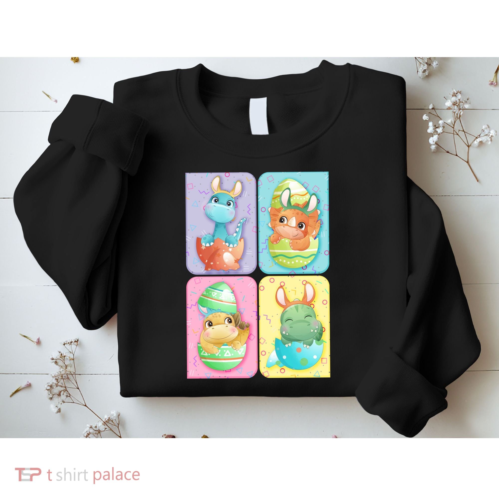 Cute Baby Dinosaurs Easter Eggs Sweatshirt