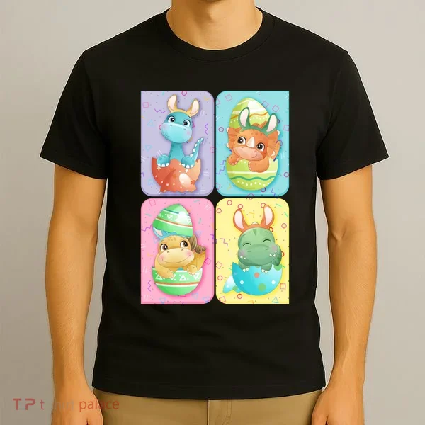 Cute Baby Dinosaurs Easter Eggs T-Shirt