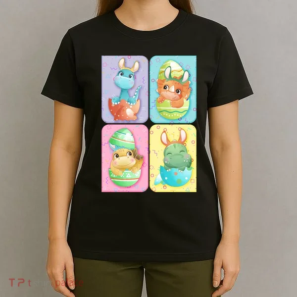 Cute Baby Dinosaurs Easter Eggs T-Shirt