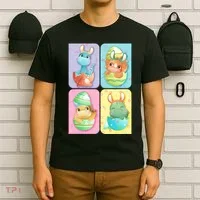 Cute Baby Dinosaurs Easter Eggs T-Shirt thumb 6